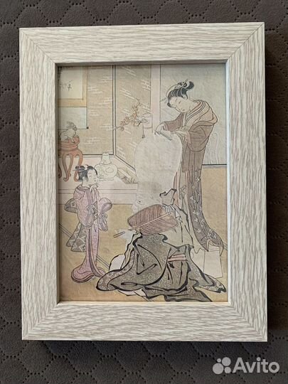 Репродукции - японская цветная гравюра в рамке