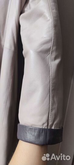 Куртка кожаная женская удлинённая