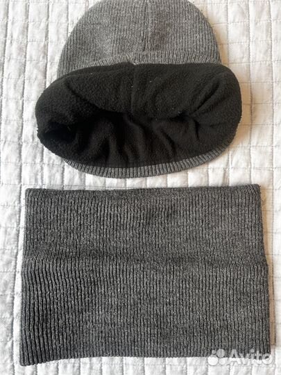 Детская шапка на флисе и снуд, р-р 52-58
