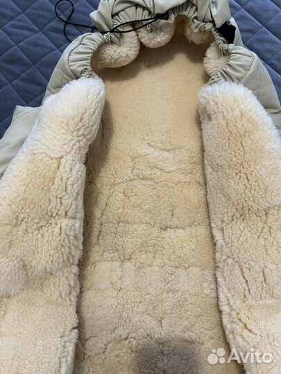 Зимний конверт в коляску на овчине