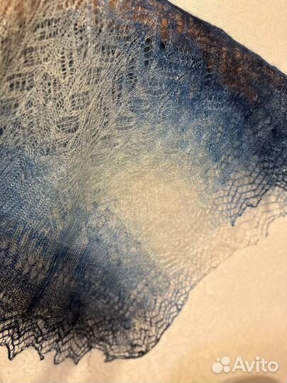 Пуховый шарфик паутинка