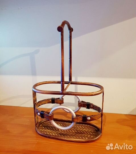 Подставка - переноска для бутылок. Металл