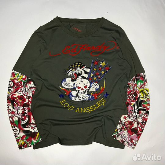 Лонгслив Ed Hardy с татушками (ecko, southpole)