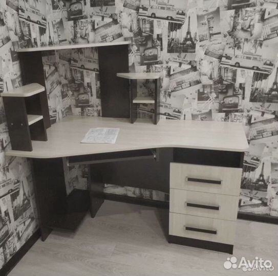 Угловой стол компьютерный венге