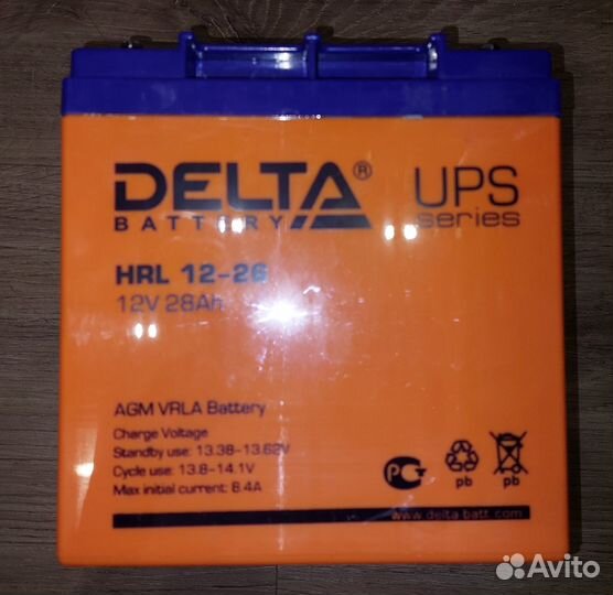 Аккумуляторы ибп Delta HRL1226