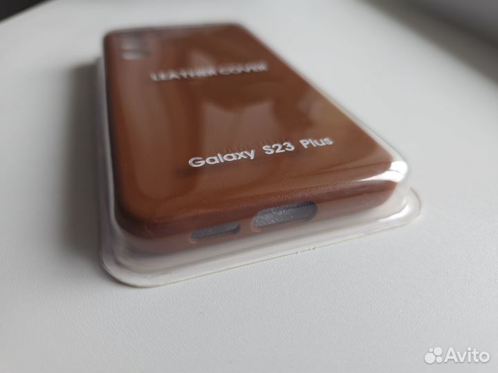 Чехол кожаный на Samsung s23 plus leather cover
