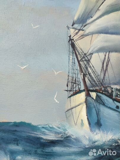 Картина маслом на холсте парус