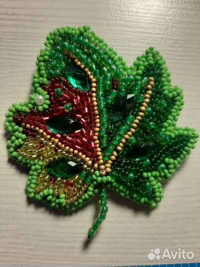 Брошь Лист