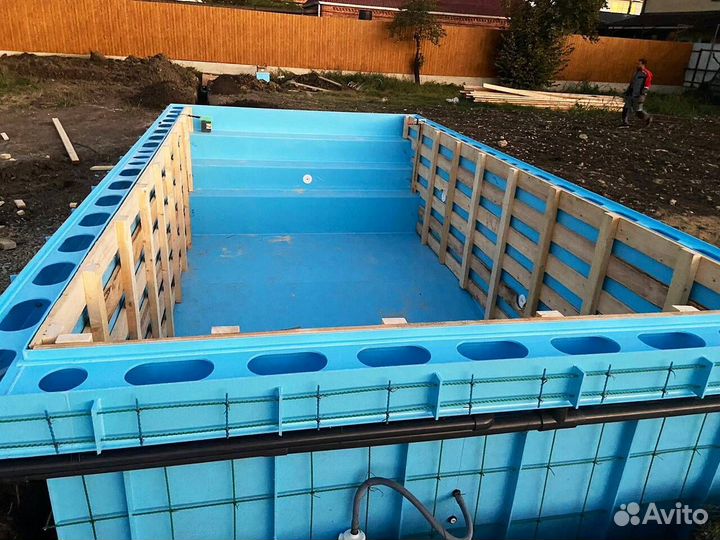 Бассейн переливной 6x3 полипропиленовый