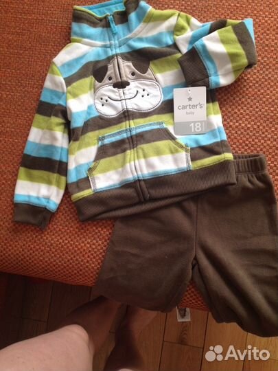 Новый флисовый костюм Carters 18 мес