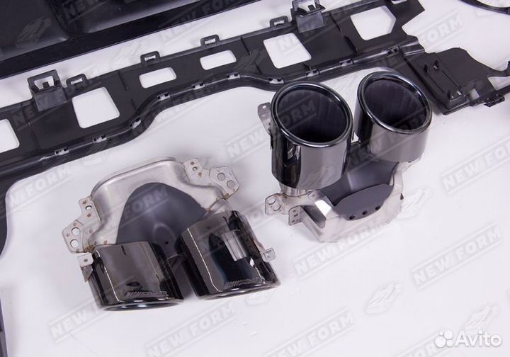 Диффузор с насадками 53 черный Mercedes GLE Coupe