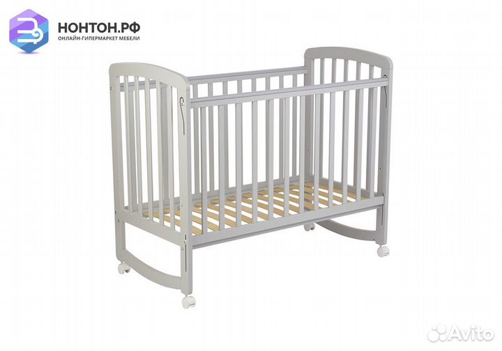Кроватка детская Simple 304 серая