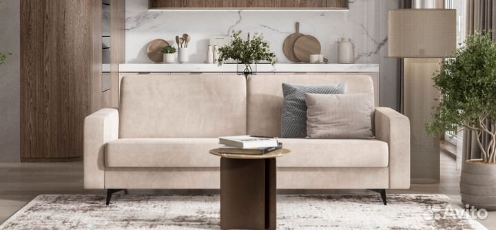 Диван номо Велюр Monolit латте