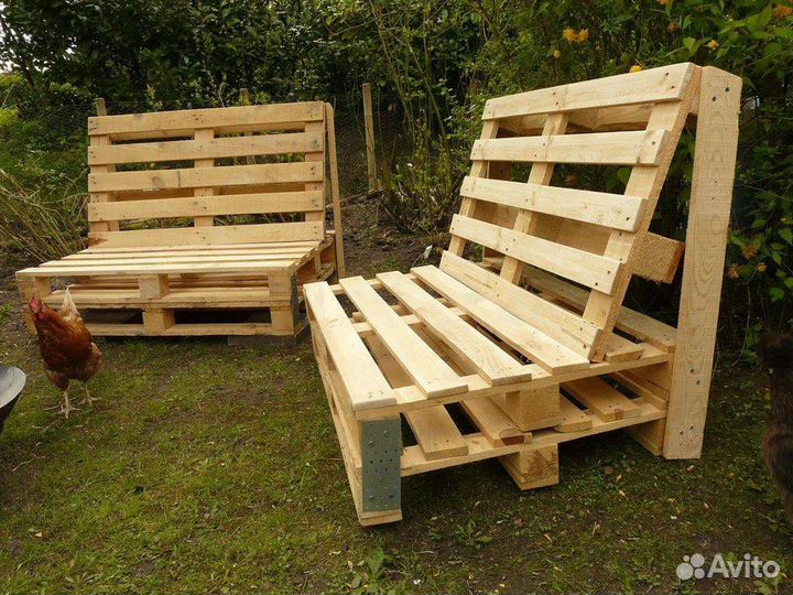 Столы и лавочки из поддонов