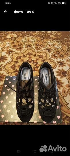 Туфли женские, черные, новые, размер 38
