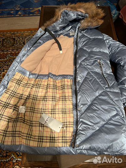 Пуховик женский новый с натуральным мехом