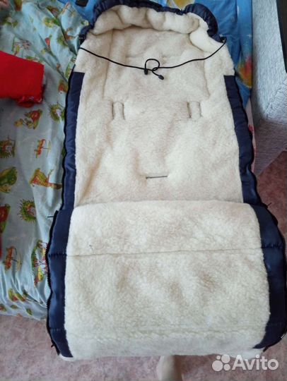 Утепленный чехол-конверт на коляску, на санки