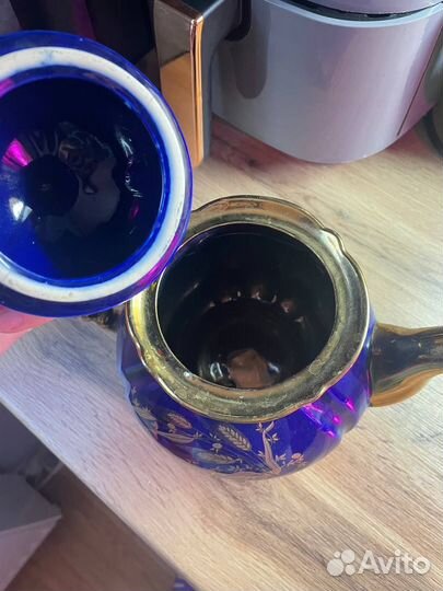 Заварочный чайник 2 штуки Гжель кобальт