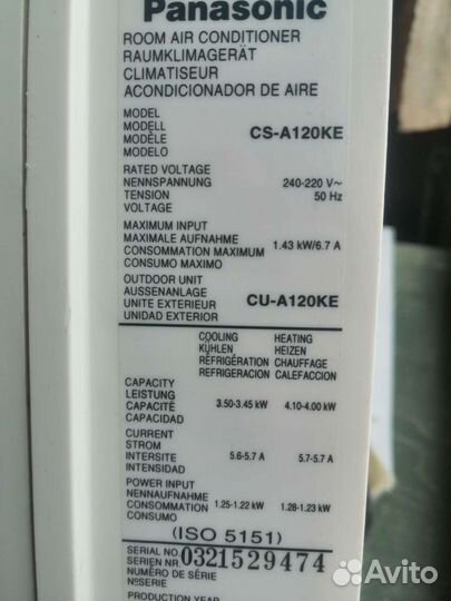 Кондиционер Panasonic