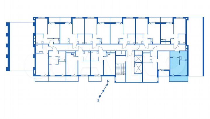 Квартира-студия, 25,1 м², 2/12 эт.