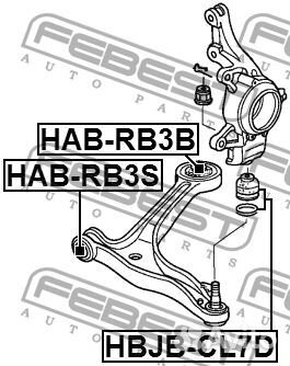 Сайлентблок задний переднего рычага febest habrb3b