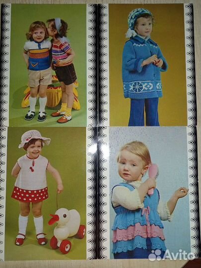 Набор открыток Вязание детям СССР