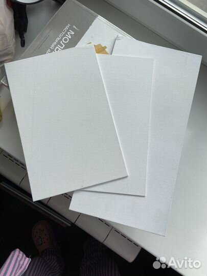 Холст грунтованный на картоне 3 штуки