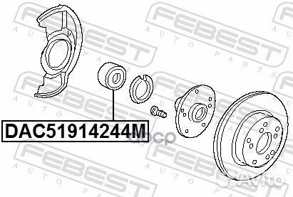 DAC51914244M подшипник ступицы передней 51x91x