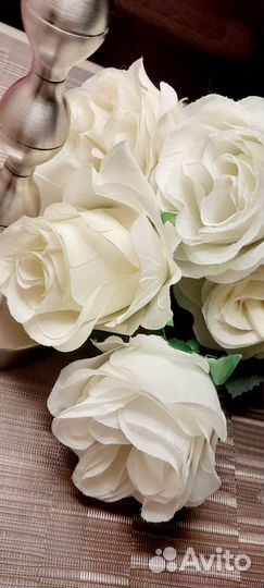 За 5 шт. Роза 77 см, цветок крупный искусственный