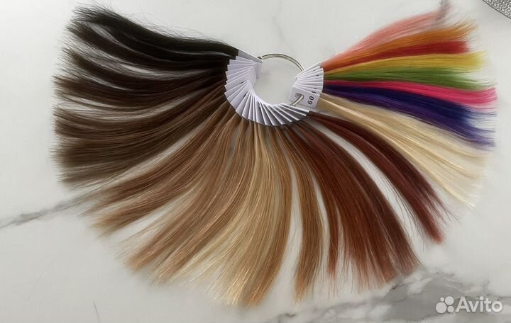Натуральные срезы волос 50-60-70см