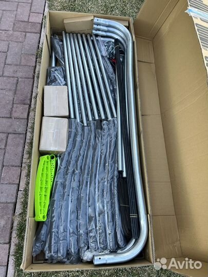 Батут каркасный с защитной с сеткой