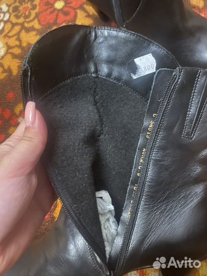 Сапоги черные женские 40 натуральная кожа