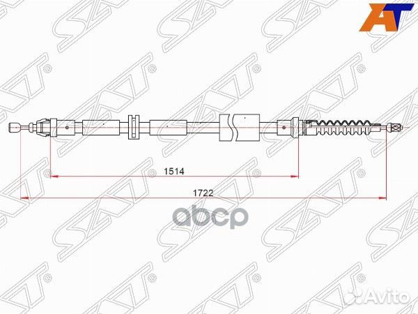 Трос ручного тормоза ford mondeo SW 00-07 RH/LH
