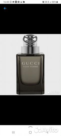 Мужская туалетная вода gucci pour homme 90мл