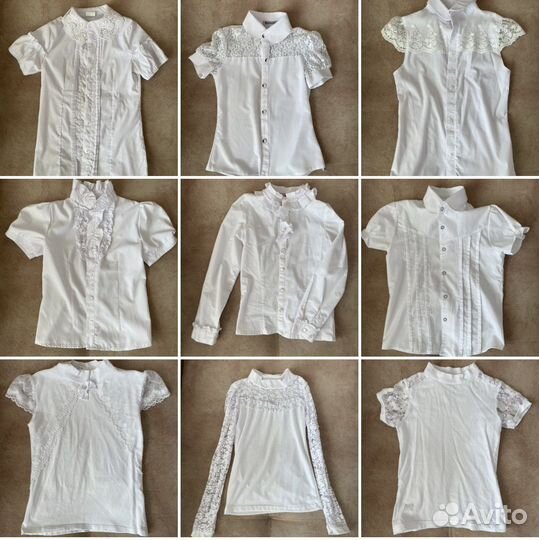 Блузки, рубашки, водолазки для школы