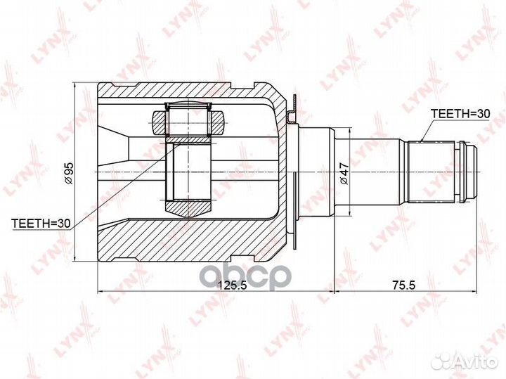 Шрус внутренний CI-3721 lynxauto