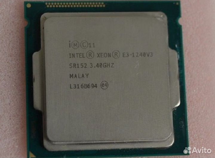 Процессор s1150 E3-1240v3 intel аналог i7-4770