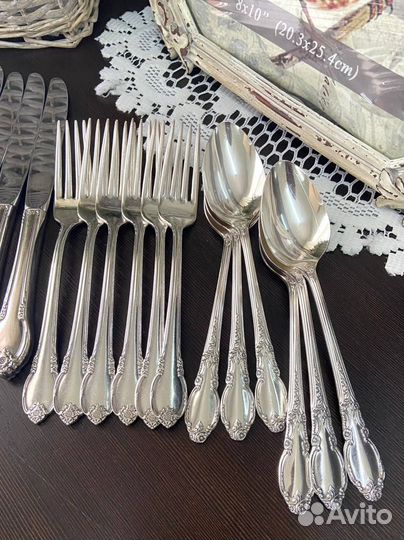 Роскошные столовые приборы. Англия. Серебрение