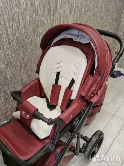 Коляска adamex luciano (2 в 1) экокожа