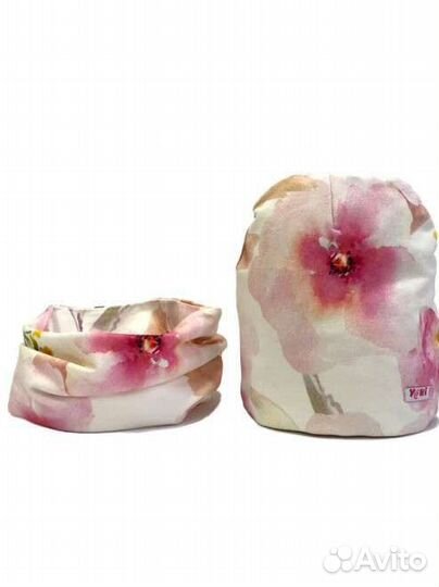 Комплект шапка и снуд, 52-56