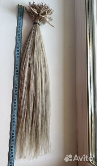 Волосы натуральные блонд