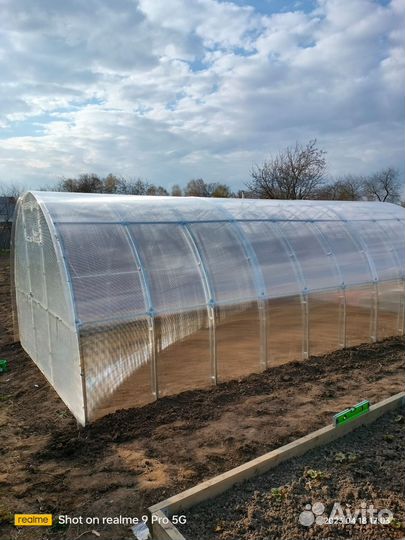 Теплица Двойная дуга 20х20