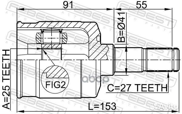 ШРУС 1211-efmt 1211-efmt Febest