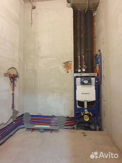 Установка инсталляции, унитаза. Реутов