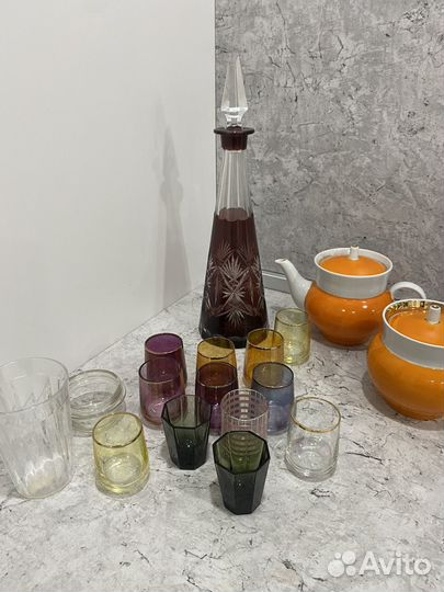 Графин и рюмки СССР