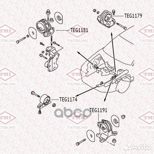 Опора двигателя TEG1191 tatsumi