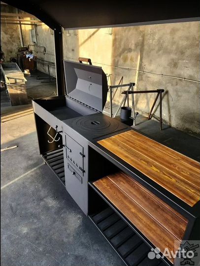 Мангал с крышей 4в1