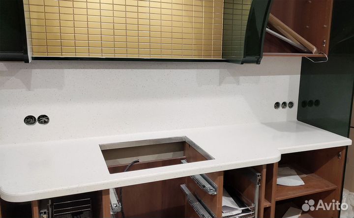 Столешница, фартук, мойка из камня Hi-Macs м2/р