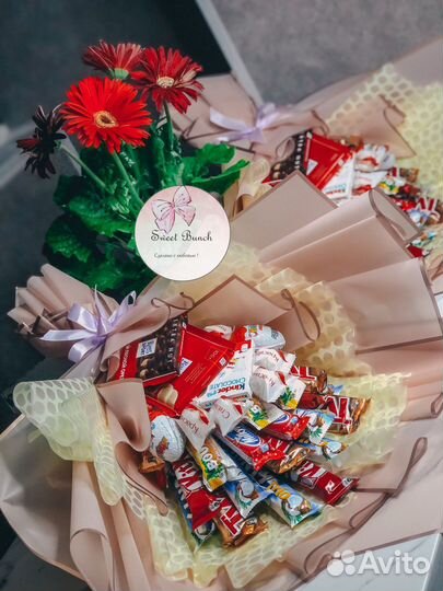 Сладкий букет из конфет