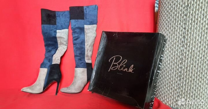 Сапоги женские очень красивые. 37 размер. Замша